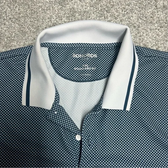 Bonobos Golf Polo Shirt Mens 2XL XXL Geometric Stretch Standard Fit Performance - Picture 5 of 8